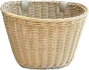 Basket for Bikes,Rattan Wicker Bikes Baskets Handmade | Large Wicker Bikes Baskets Handlebar Basket for Kids Bikes Or Scooter