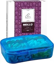 MEDca Vitamin Organizer - 6 Compartment Daily Medicine Case Container for Organizing Pills, Medications, Supplements, Vitamins and Fish Oils
