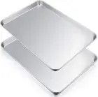 Extra Large Baking Sheet Set of 2, Stainless Steel Bakeware Cookie Sheet Baking