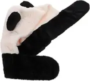 [WATIIFUFU] Panda Hat Ear Warmers Soft Plush Winter Hat for Ladies Funny Animal Headwear for Teens