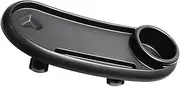 CVUTOVO Detachable Stroller Snack Tray with Cup Holder Removable Tray for Safe Eating Space Easy Installation Durable Design