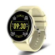 Smart Watch Men Full Touch Screen Sport Fitness Watch IP67 Waterproof Bluetooth For Android ios smartwatch - yellow