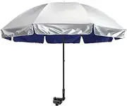 G4Free UPF 50+ Universal Clamp On Umbrella Adjustable 55 inch Outdoor UV Protection Beach Chair Umbrella for Strollers, Wheelchairs, Patio Chairs, Beach Chairs, and Golf Carts
