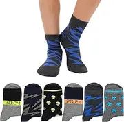 [LEON D'ORO] Children's Warm Cotton Socks 3/6 Pairs Socks for Children Winter Made in Italy, ASS2 6 Pairs, 29-35