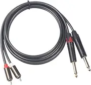 Audio Cable Audio Connection Guitar Audio Cable RCA to RCA for The Stereo Stereo Equipment System, 2m