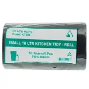 18L Small Black HDPE Office / Kitchen Garbage bin Liners (KTSB)