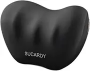 Oshhni Car Neck Pillow Car Headrest Pillow Travel Accessories Lightweight Breathable for Office Chair Head Rest Cushion Memory Foam, Black
