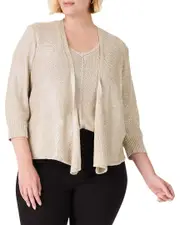 NIC+ZOE Plus Subtle Sparkle 4-Way Cardigan