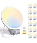 Amico 12 Pack 7-inch Ultra-Thin LED Recessed Lights 5CCT 2700K-5000K Dimmable