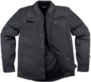 Icon Upstate Canvas National, textile jacket , color: Black , size: S