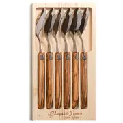 Laguiole Jean Neron 6pc. Soup/Dessert Spoon Set - Olive Wood