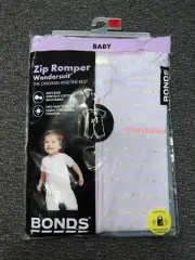 BONDS Baby Toddler Size 1 (12-18 Months) Zip Romper Wondersuit In Purple NWT