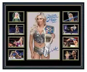 WWE CHARLOTTE FLAIR SIGNED LIMITED EDITION FRAMED MEMORABILIA