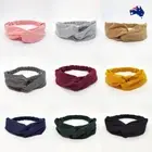 Womens Girl Lined Twist Cross Knot Headband Elastic Hip Hop Dance Yoga Hair