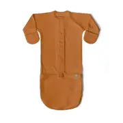 goumikids Goumi 24 Hour Convertible Sleeper Baby Gown in Adobe at Nordstrom, Size 0-3M