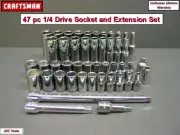 CRAFTSMAN 47pc Standard Deep 1/4 SAE METRIC ratchet wrench socket