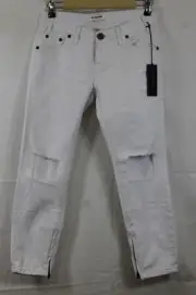 Womens One X Teaspoon White Freebirds Rigid Skinny Leg Jeans Waist 25 NWT $158
