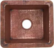 Weathered Bottom-Rounded Hammered Kitchen Copper Sink
