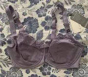 Womens Autograph Intimates Eloise Lace Soft Cup Bra - Lavender - Size 16F - BNWT