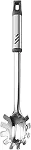 Lebabo Spaghetti Spoon, Stainless Steel Pasta Fork for Serving and Cooking, 13.4 Inch Pasta Spoon with Teeth for Noodles, Ramen and Tagliolini, Comfortable Grip Design, Silver