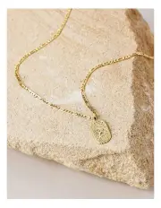 [Piper] Oval Leo Zodiac Necklace in Gold