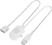 Clearhill 5V Motion Sensor Switch with USB Male and Female Connector(White),Automatic Sensor Switch for Indoor DIY LED Lighting,Such as Kitchen,Such as Kitchen,Cloakroom,etc.