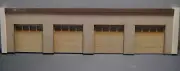 1/24 SCALE 4 BAY GARAGE FRONT ONLY/1 SMALL SIDE DOOR- OPENING DOORS/UNFINISHED