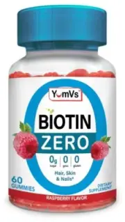 YUMVS BIOTIN HIGH POTENCY ZERO SUGAR GUMMY 60 CT