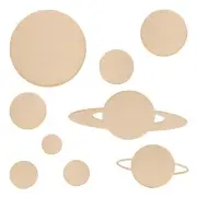 DIY Wood Solar System Model of Planets, Set of 9 Outer Space Decor | Woodpeckers