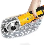 SUZLAZYR Multi-Layer Electric Rotary Fabric Cutter, Cordless Fabric Scissors with 1" Cutting Thickness for Cloth/Paper/Carpet/Leather Cutting