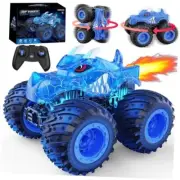 Remote Control Monster Car, 2.4GHz RC Monster Trucks Toys for 3 4 5 6 7 8 Blue