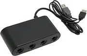 Bewinner Gamebox Adapter for Switch for Wii U PC, Portable 3 in 1 GC Controller Adapter,4 Ports, Game Controller Adapter with Turobo Function for Switch for Wii U PC