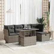 Garden Sofa Set Grey Modular Outdoor Furniture Cushions Storage Weatherpro 27770