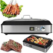 Electric Indoor Grill,1500W Nonstick Electric Grill Machine with Cooking Plate& Adjustable for Cheese Dishes Cooking Party