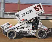 KYLE LARSON #57 FINLEY FARMS SPRINT CAR RACING ON TRACK 8X10 GLOSSY PHOTO #N4W