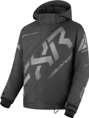 FXR CX Youth Snowmobile Jacket, black-grey, Size 36 Black Grey