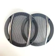 2 Pcs 6.5" Black Speaker Cover ABS Frame Metal Mesh Grill Forr Car Audio DJ PA