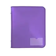 Marbig 2 D-Ring A4 Zipper Binder 25mm w/Tech Case File Document Organiser Purple