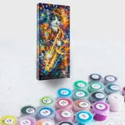 Leonid Afremov a SAXOPHONE CAT Paint By Numbers Full Kit DIY Painting On Canvas