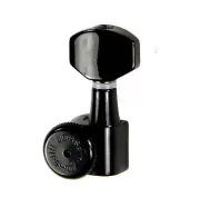 Genuine Hipshot 7 in-line Enclosed Left/Reverse Black Grip-Lock locking tuners