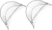 [WESIEVYA] 2pcs Clear Raincoat Cap Visor Shield for Face Detachable Brim for Outdoor Activities Transparent Rain Hat Accessory
