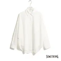在飛比找蝦皮商城優惠-SOMETHING OVERSIZE薄長袖襯衫(白色) -女