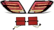LED Tail Light Assembly Multifunction Sequential Compatible With Mercedes Benz C Class W204 C180 C200 C300 2007‑2014(Smoky Lens)