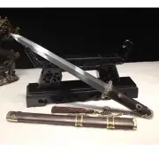 Double Edged Dagger Sword Mini Jian Folded Steel Blade Chinese Knife Decorative