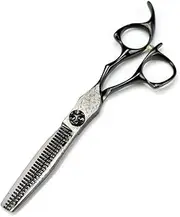Professional Hair Cutting Shears, 6 Inch Professional Damascus Steel Scissor Black Haircut Thinning Barber Cutting Shears Hairdressing Scissors
