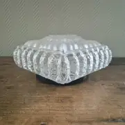 Vintage Art Deco Clear Glass Lamp Shade Ceiling Light Plafonnaire