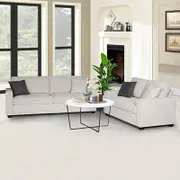 Milano 3-2 Seater Sofa Set Polyester Fabric Multilayer Two Pillows Attached Individual Pocket Spring