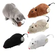 4Pcs Clockwork Plush Mouse Toy for Cat Dog