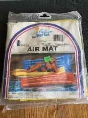 Inflatable Air Mat NEW float Wet Set vintage 1992 Intex 90s pool swim Yellow WoW