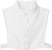 [XEPST] White Lace False Collar, Women Detachable Fake Collar Fake Collar for Blouse Adjustable Half Shirt Dickey Collars